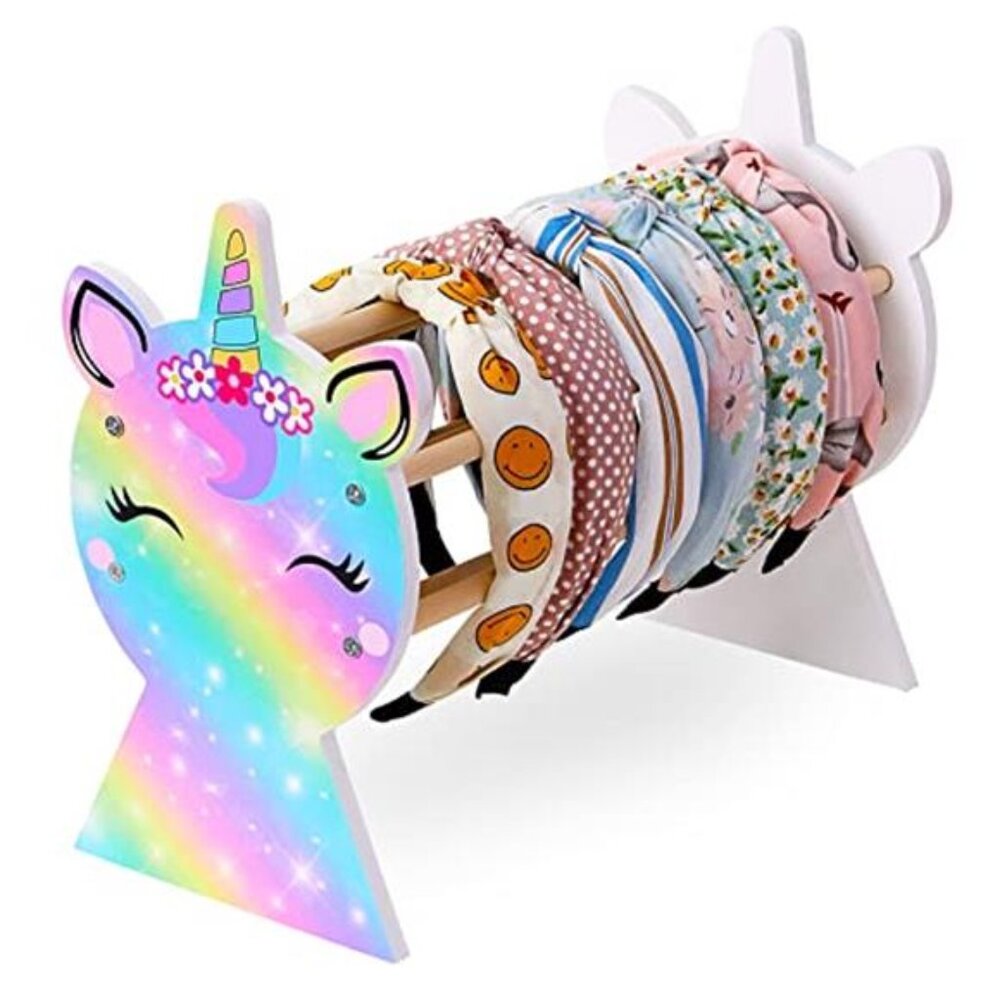 Girls Headband Holder Organizer Unicorn Hairband Display Stand Storage for Room